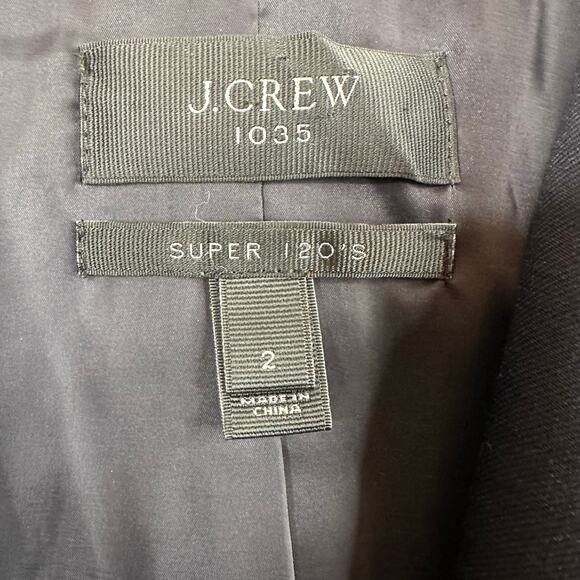 J. Crew Navy 1035 Two-Button Jacket in Super 120's Wool - Picture 4 of 8